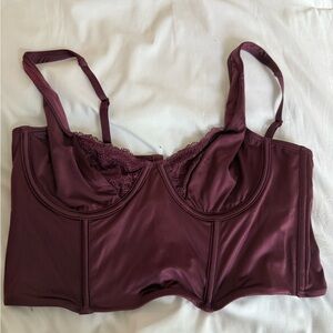 Abercrombie Women's Burgundy Corset top